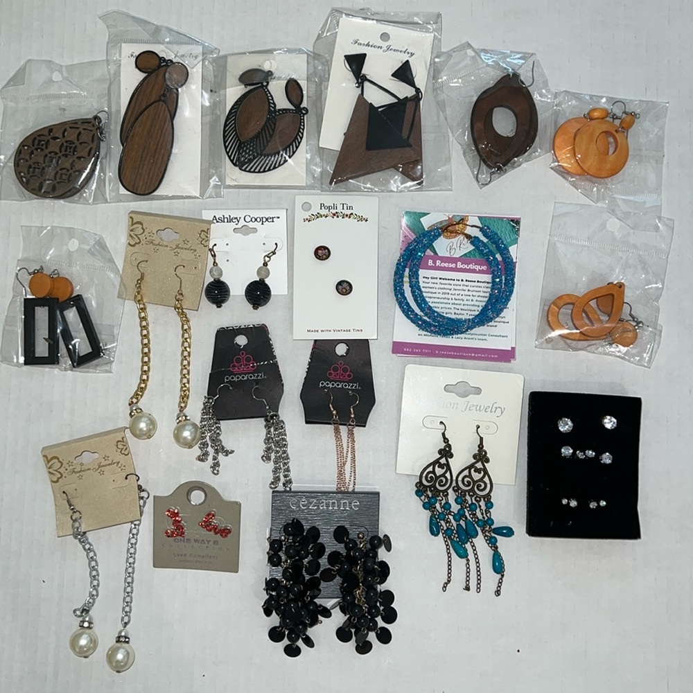 23 Pairs Earrings Dangle Post NWT